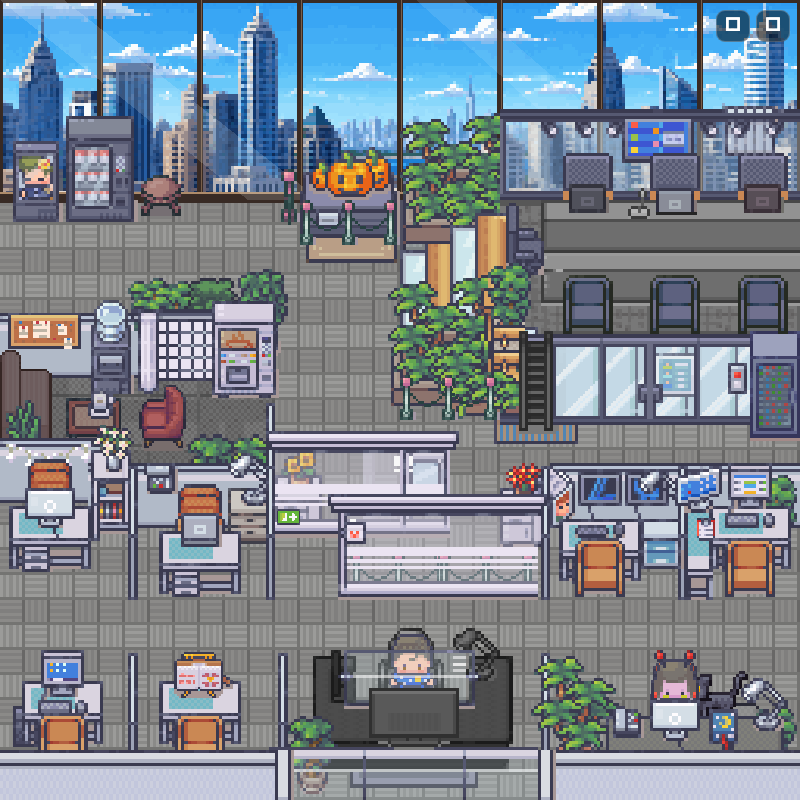 Pocket CEO 실제 픽셀 사무실